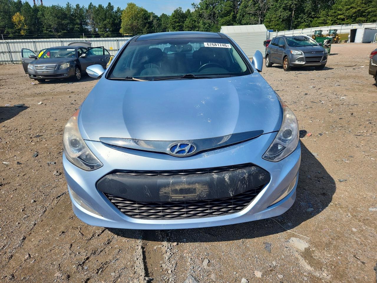 2015 Hyundai Sonata Hybrid Limited Blue vin: KMHEC4A44FA136250
