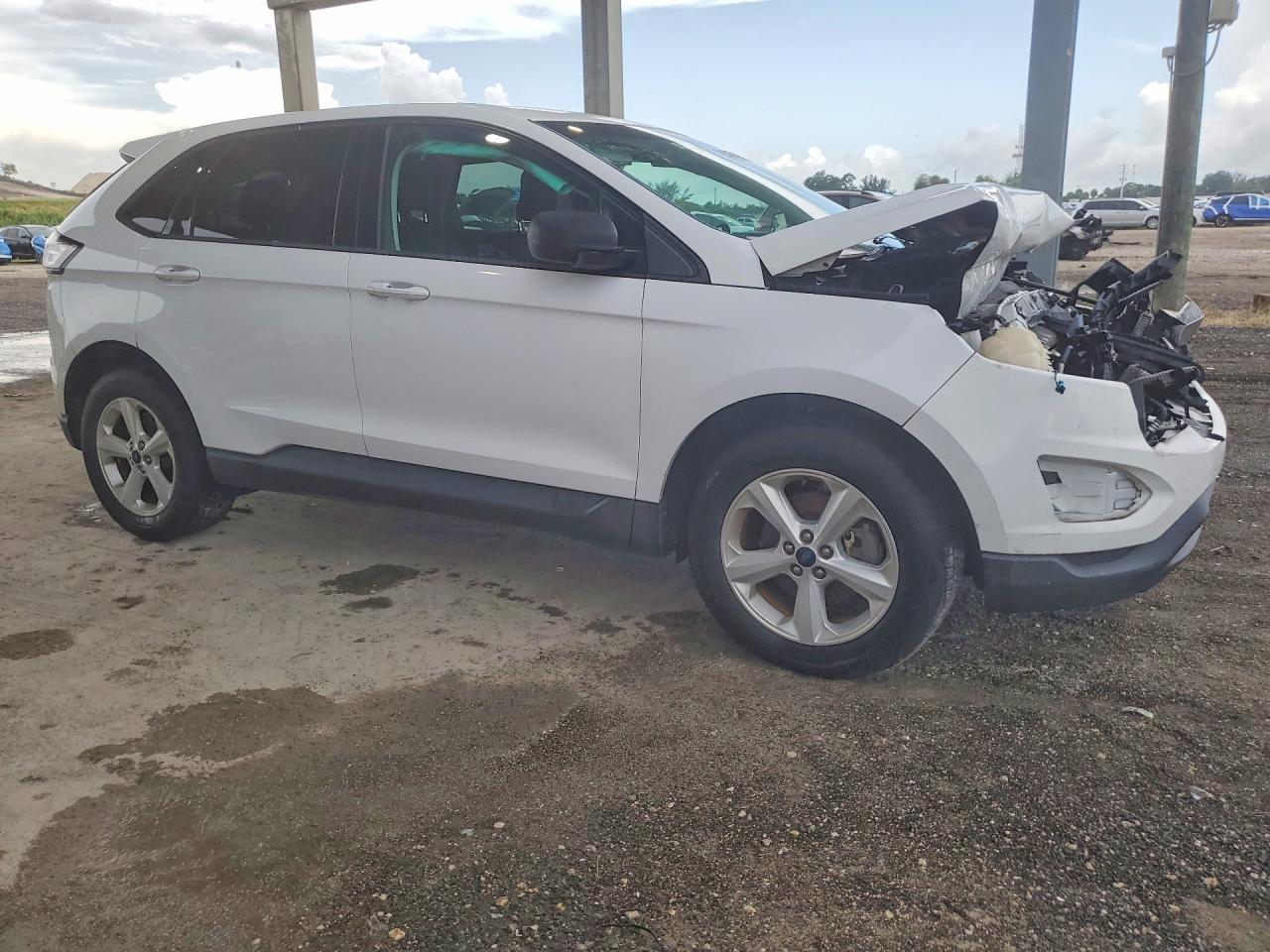 2015 Ford Edge Se White vin: 2FMTK3G88FBC22308