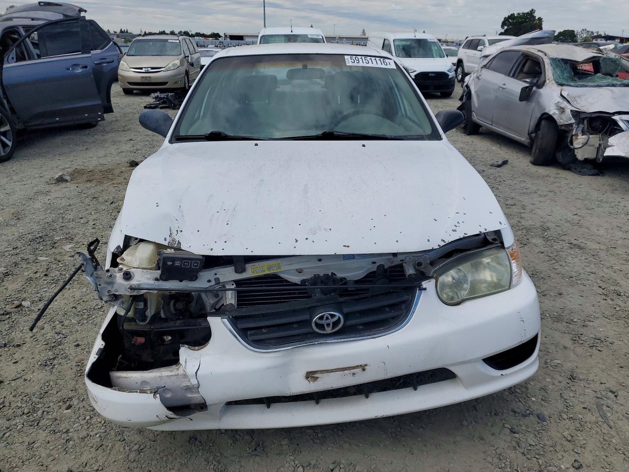 2002 Toyota Corolla Ce White vin: 1NXBR12E02Z585750