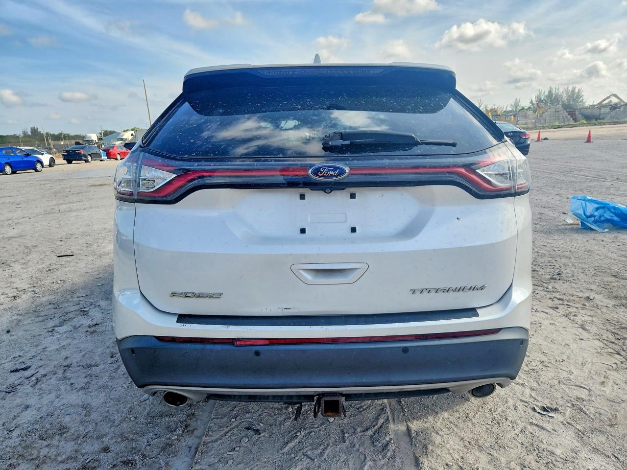 2015 Ford Edge Titanium White vin: 2FMPK3K85FBB25222