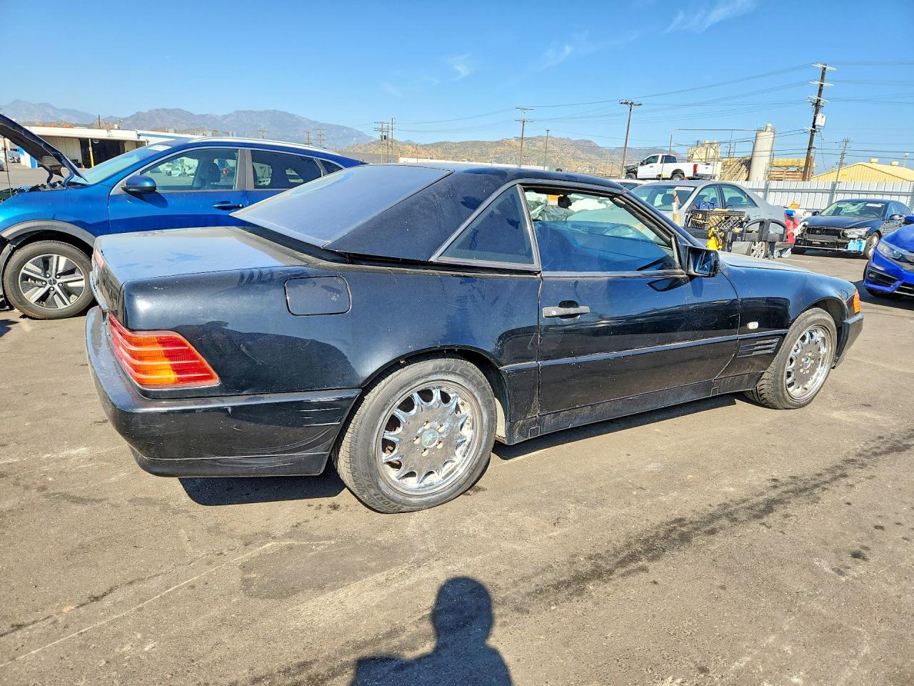 1991 Mercedes-benz 500 Sl Black vin: WDBFA66E2MF018840
