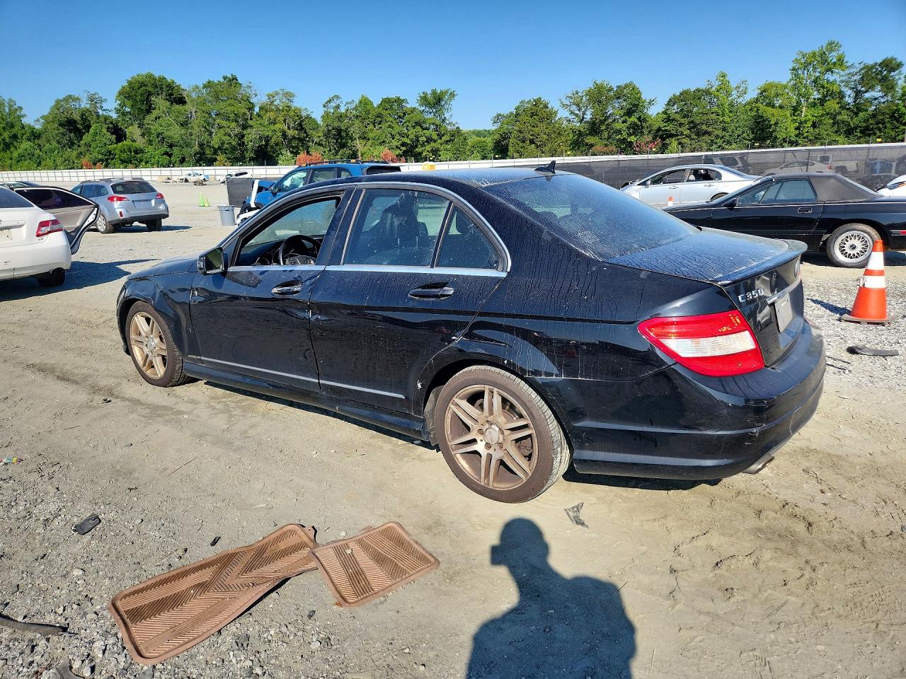 2010 Mercedes-benz C 350 Black vin: WDDGF5GB8AR088283