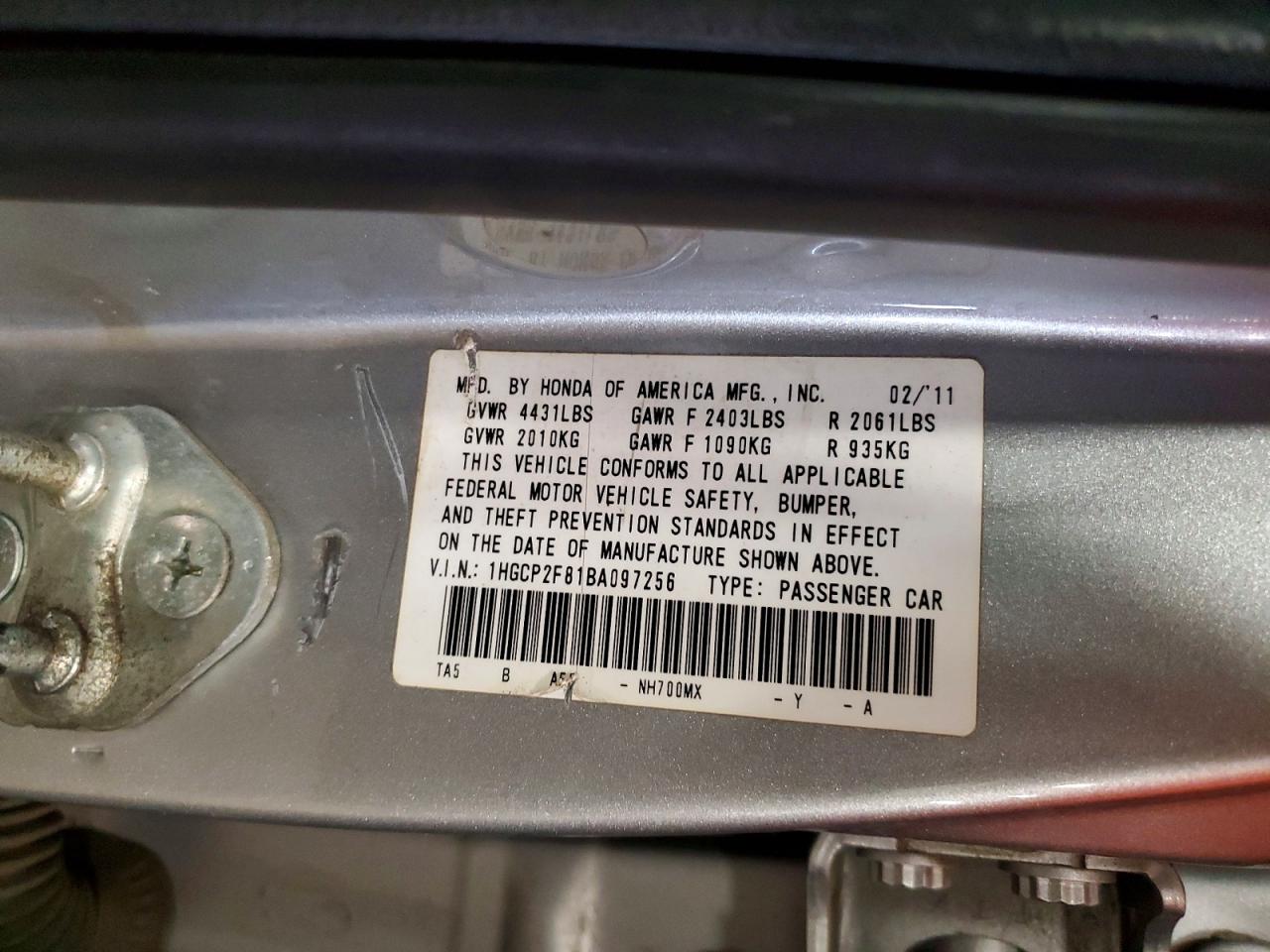 2011 Honda Accord Exl Silver vin: 1HGCP2F81BA097256