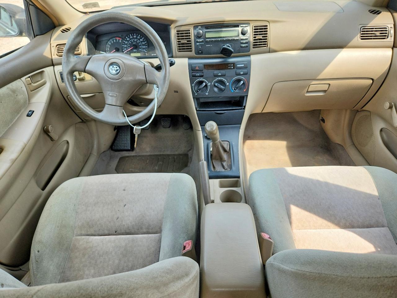 2004 Toyota Corolla Ce Beige vin: 1NXBR32E04Z233122