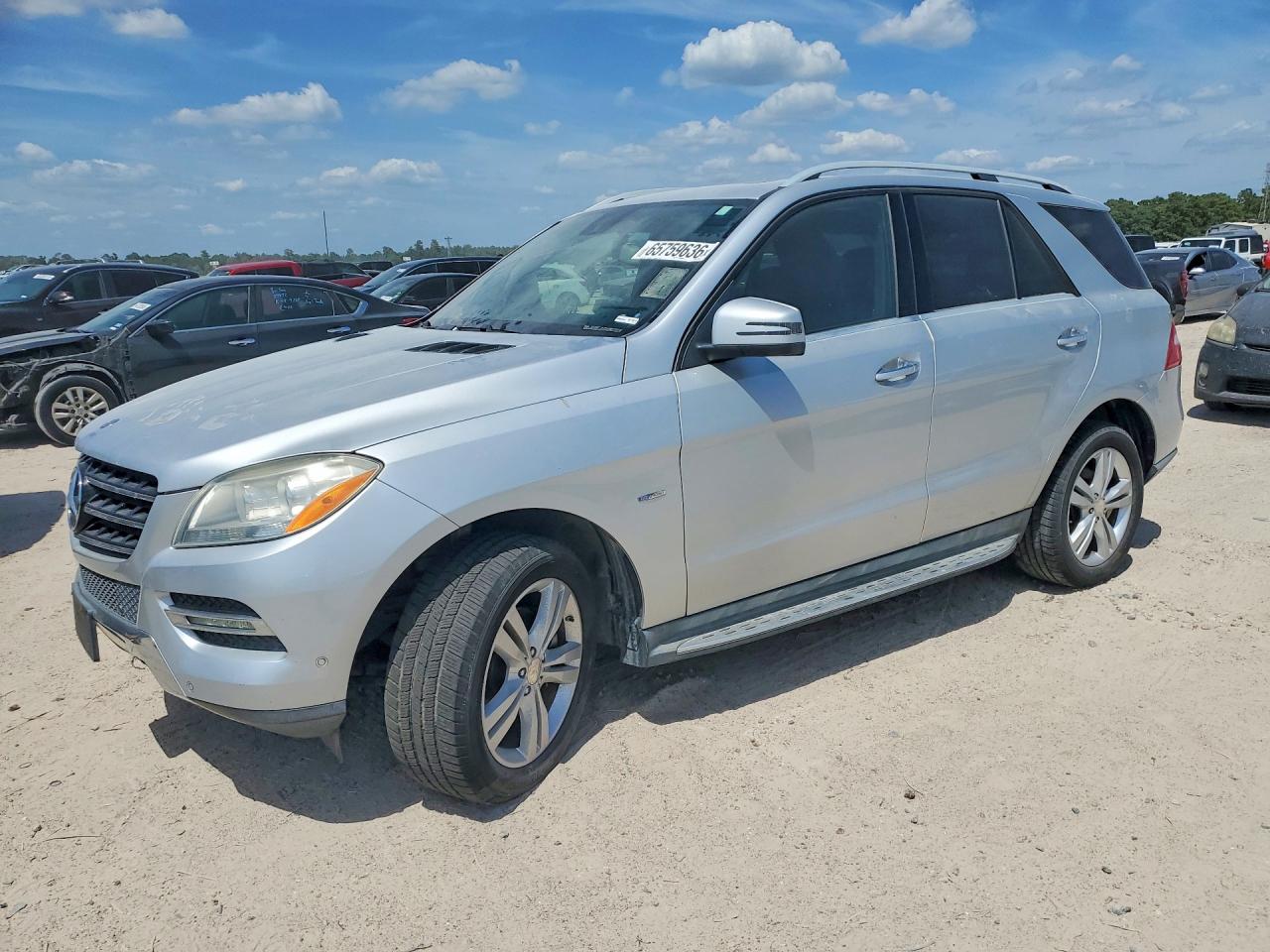 2012 Mercedes-benz Ml 350 4matic Silver vin: 4JGDA5HB0CA017845