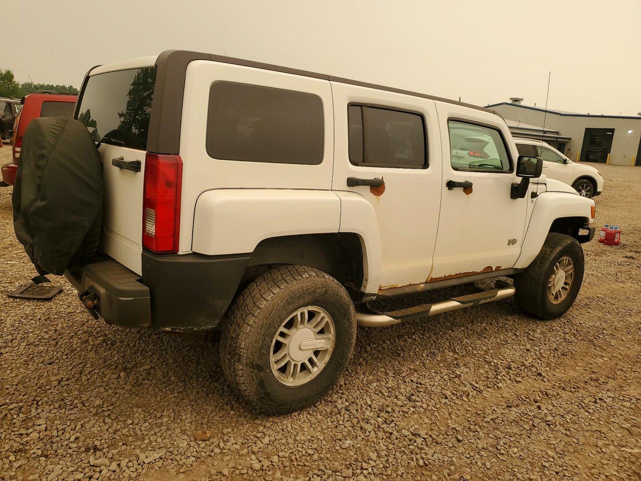 2007 Hummer H3 White vin: 5GTDN13E778203648