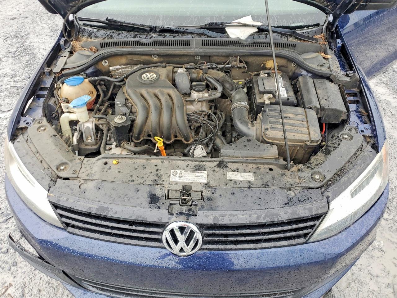 2014 Volkswagen Jetta Base Синий vin: 3VW2K7AJ2EM395769