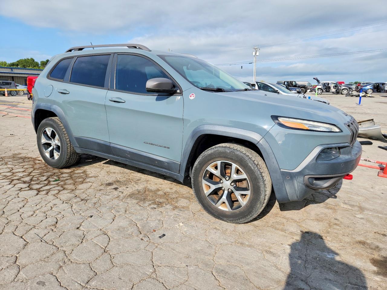 2014 Jeep Cherokee Trailhawk Blue vin: 1C4PJMBS2EW171094