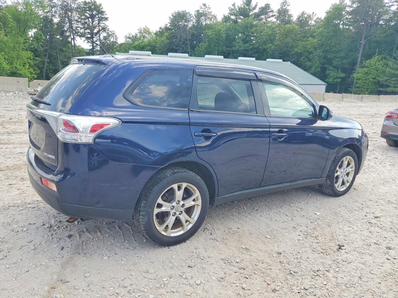2014 Mitsubishi Outlander Se Синий vin: JA4AZ3A32EZ013785