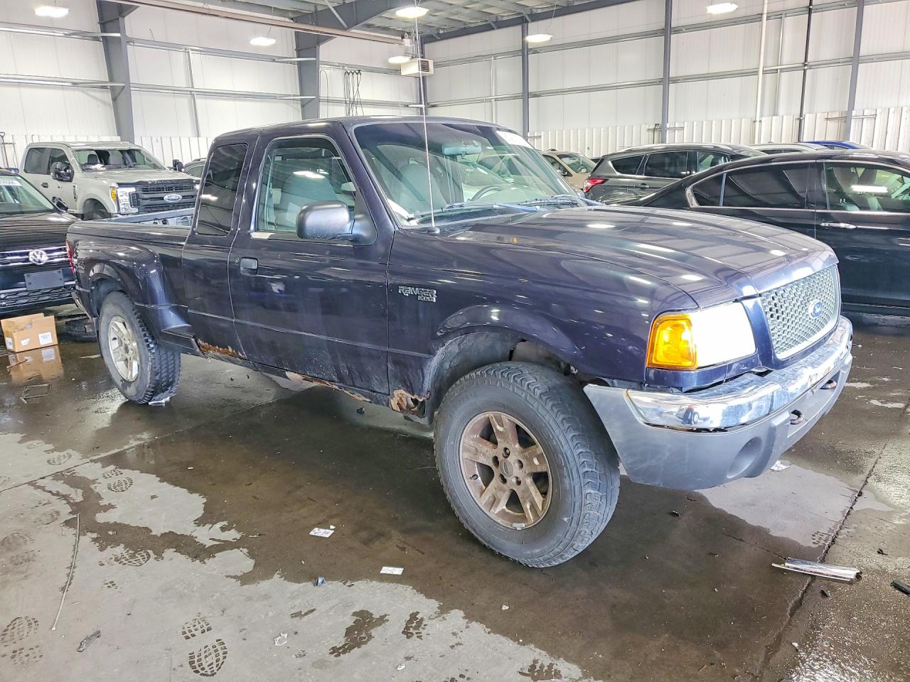 2002 Ford Ranger Super Cab Blue vin: 1FTZR45E62PA76132