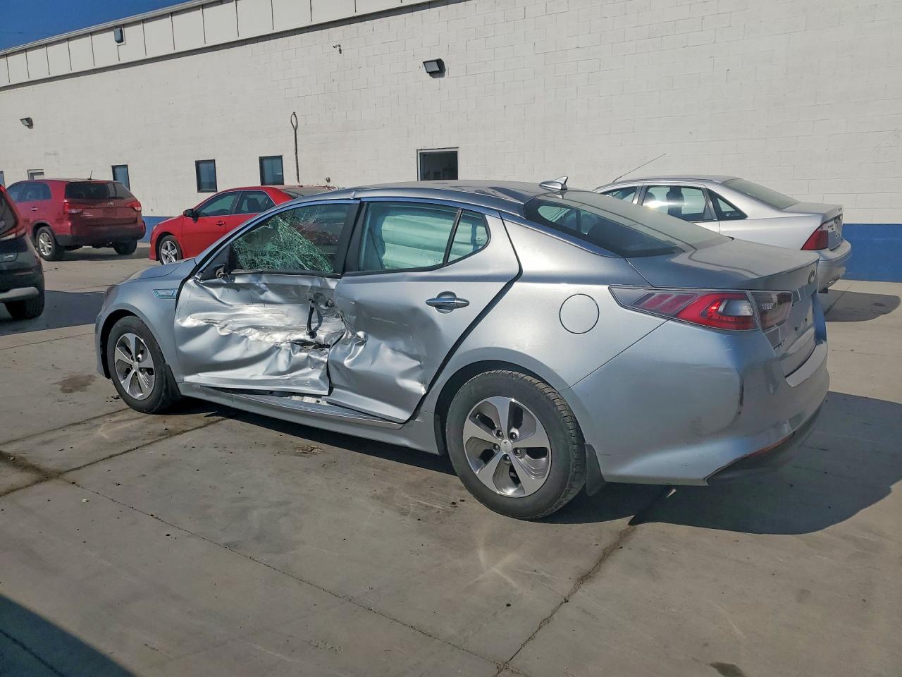 2014 Kia Optima Hybrid Серебряный vin: KNAGM4AD9E5071684