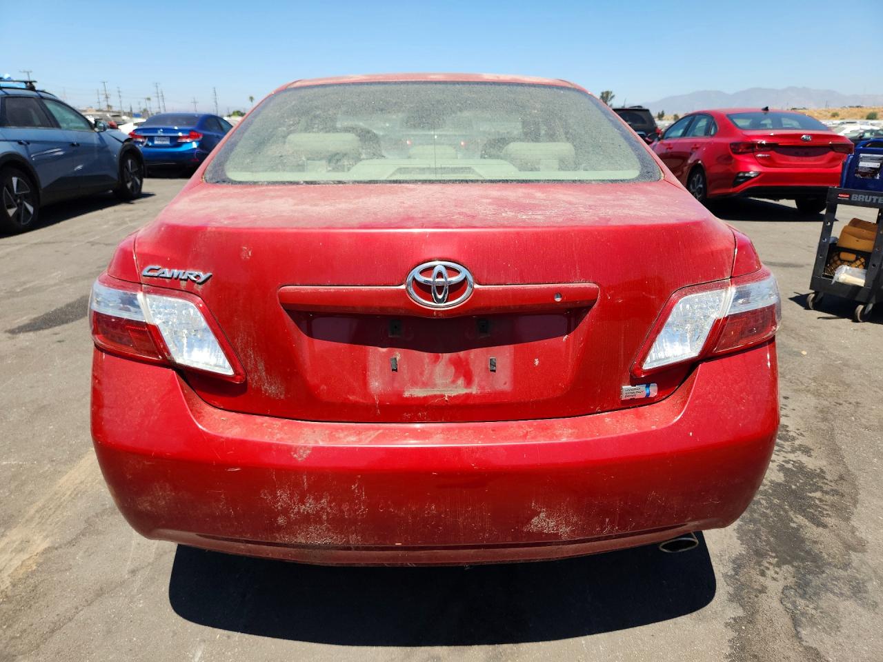 2007 Toyota Camry Hybrid Red vin: JTNBB46K973018486
