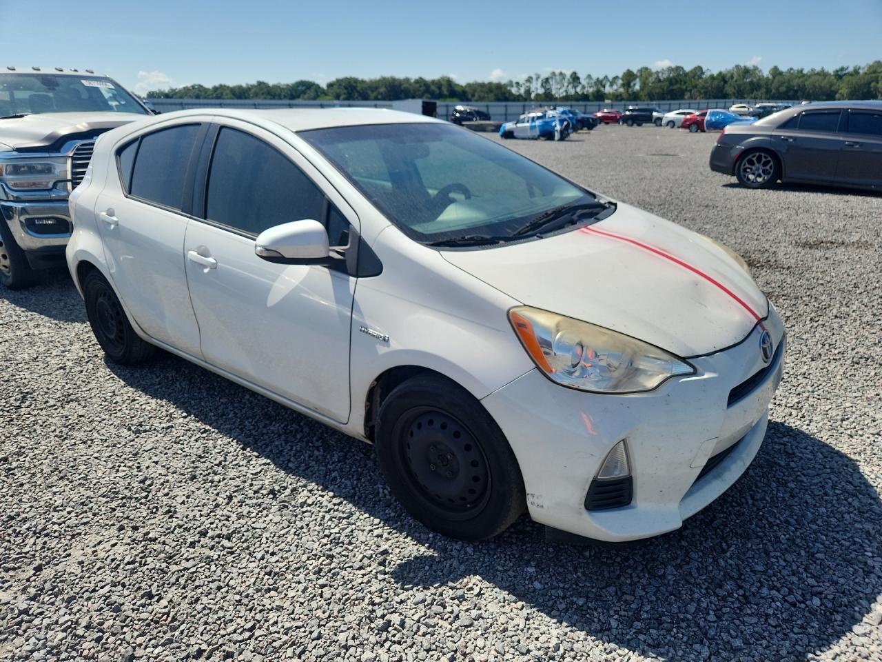 2014 Toyota Prius C Two White vin: JTDKDTB3XE1572717