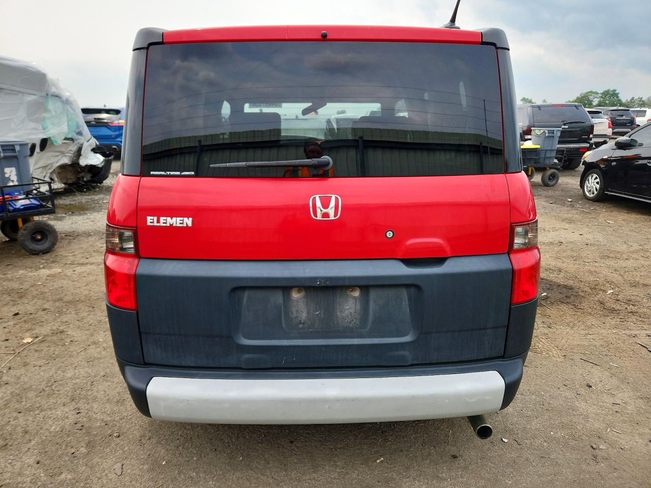 2005 Honda Element Ex Red vin: 5J6YH28675L019533