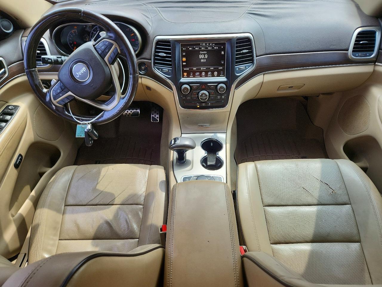 2015 Jeep Grand Cherokee Overland Red vin: 1C4RJFCT8FC625458