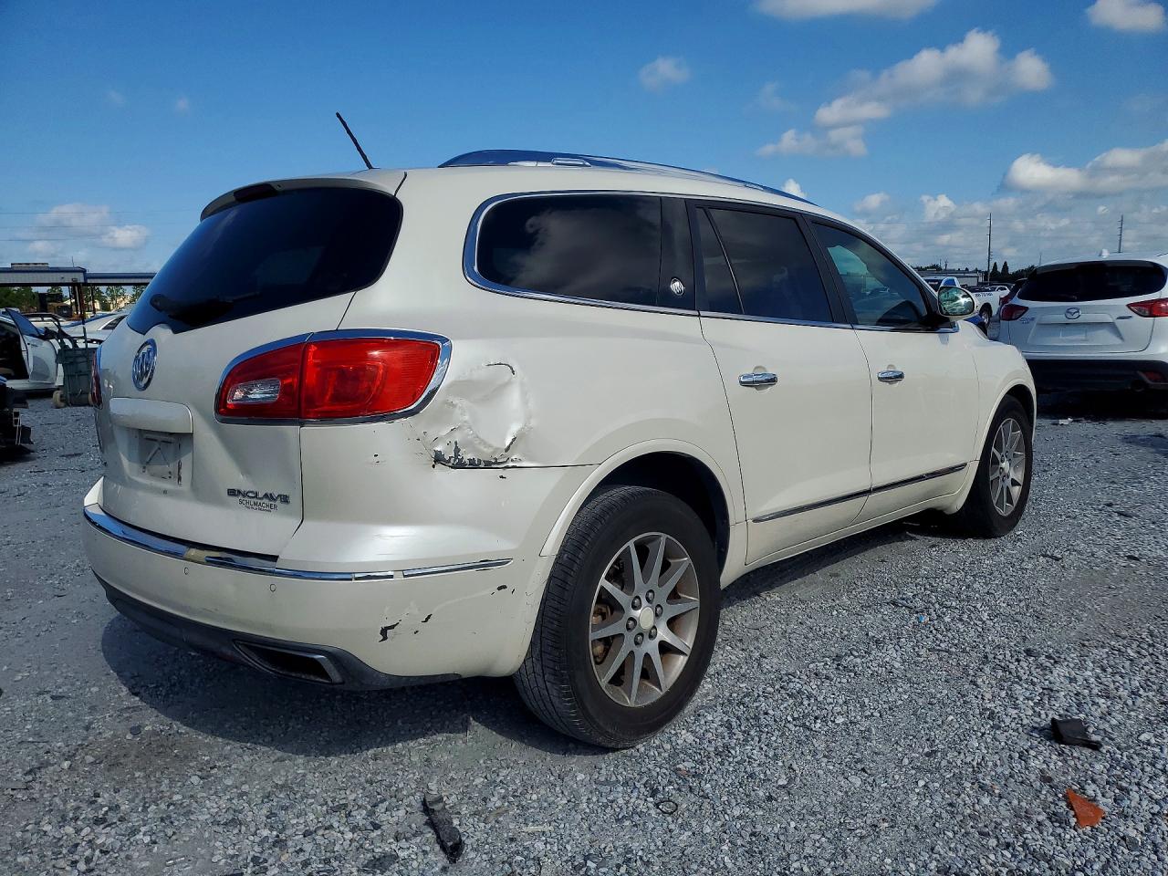 2014 Buick Enclave White vin: 5GAKRBKDXEJ327096