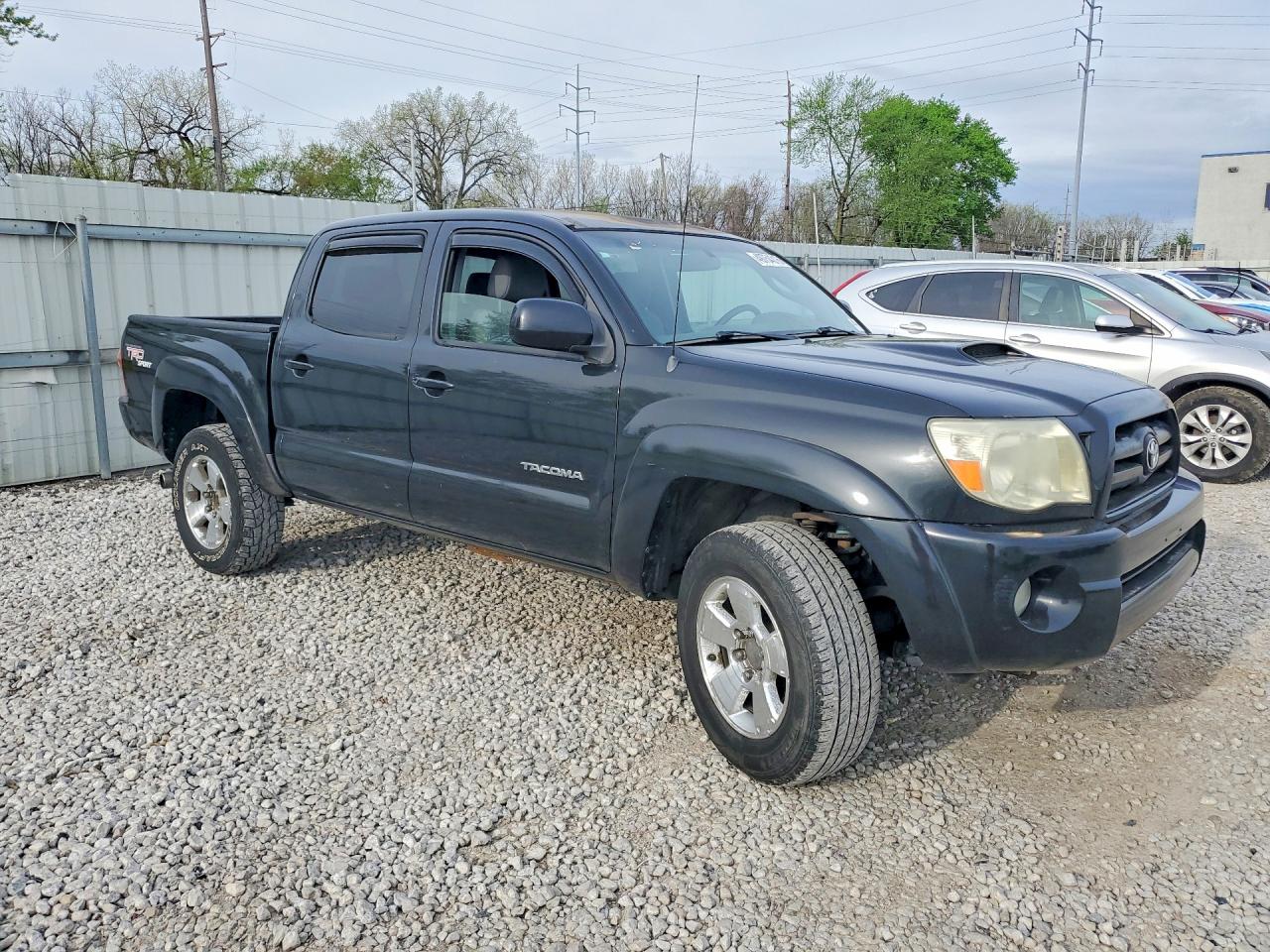 2007 Toyota Tacoma Double Cab Black vin: 5TELU42N17Z363404