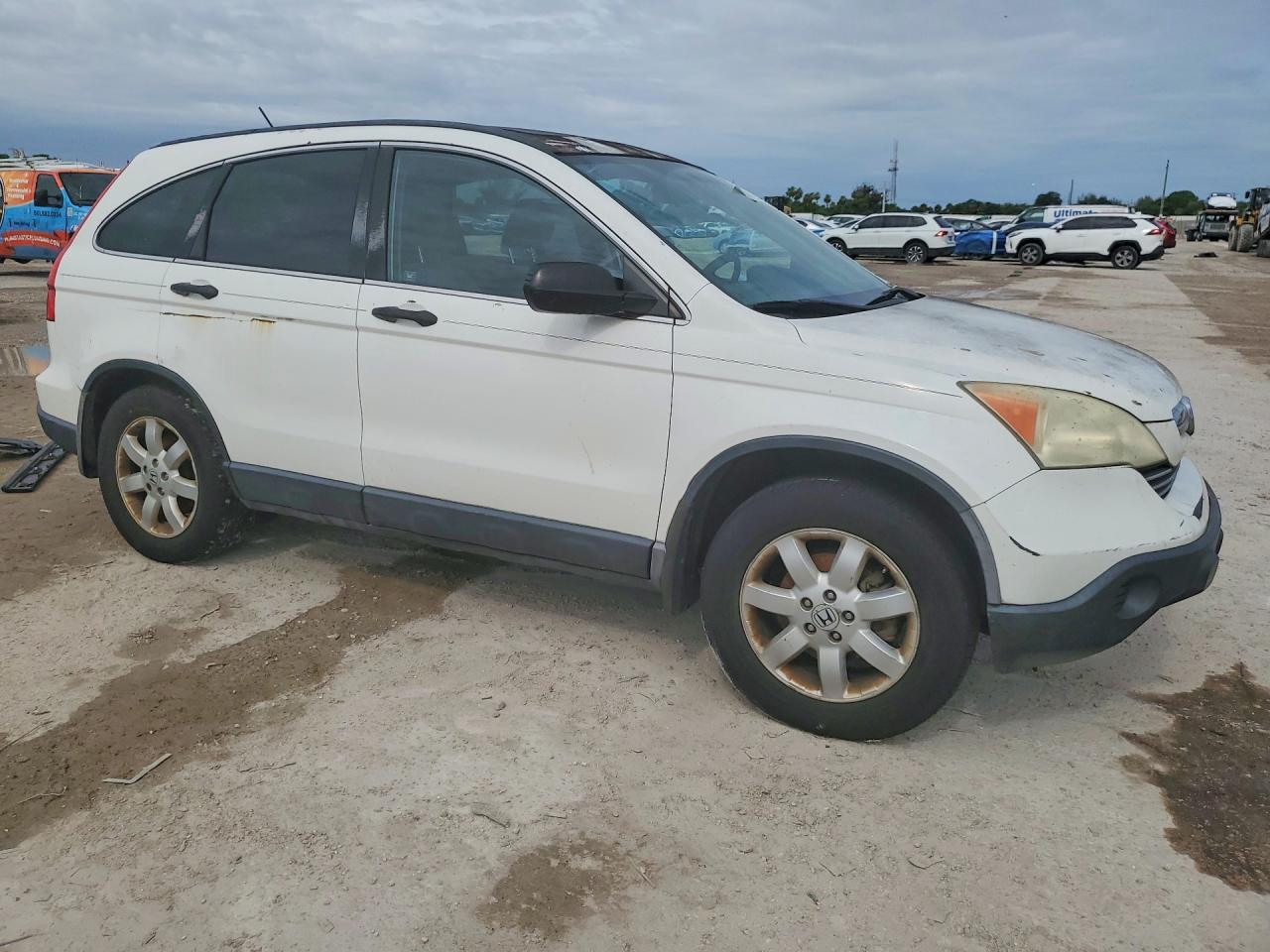 2009 Honda Cr-v Ex White vin: 3CZRE38599G703805