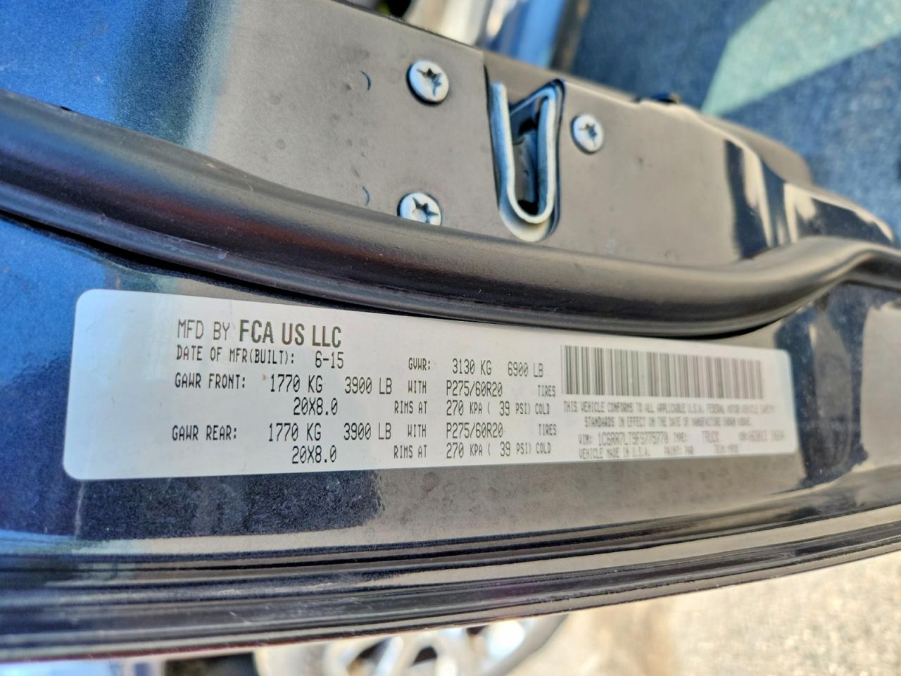 2015 Ram 1500 Slt Gray vin: 1C6RR7LT9FS775770