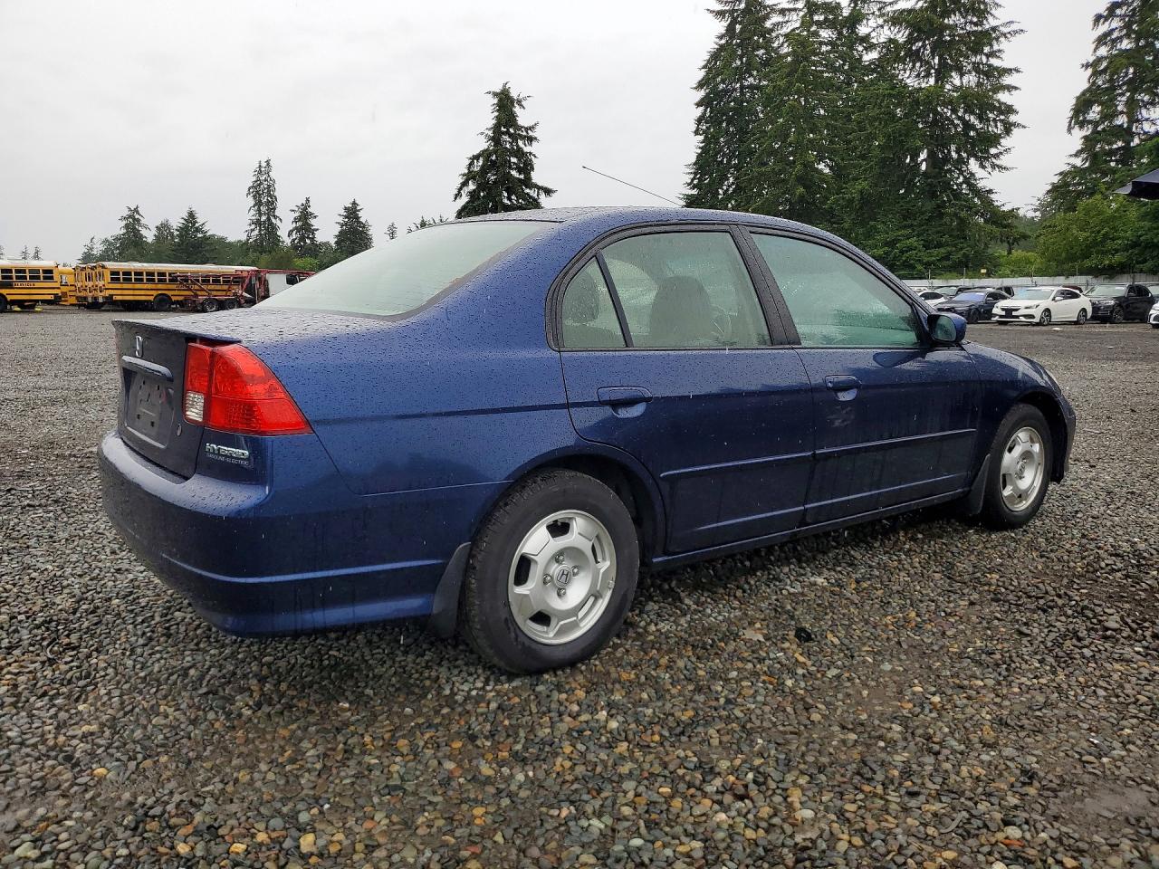 2005 Honda Civic Hybrid Blue vin: JHMES96645S025557