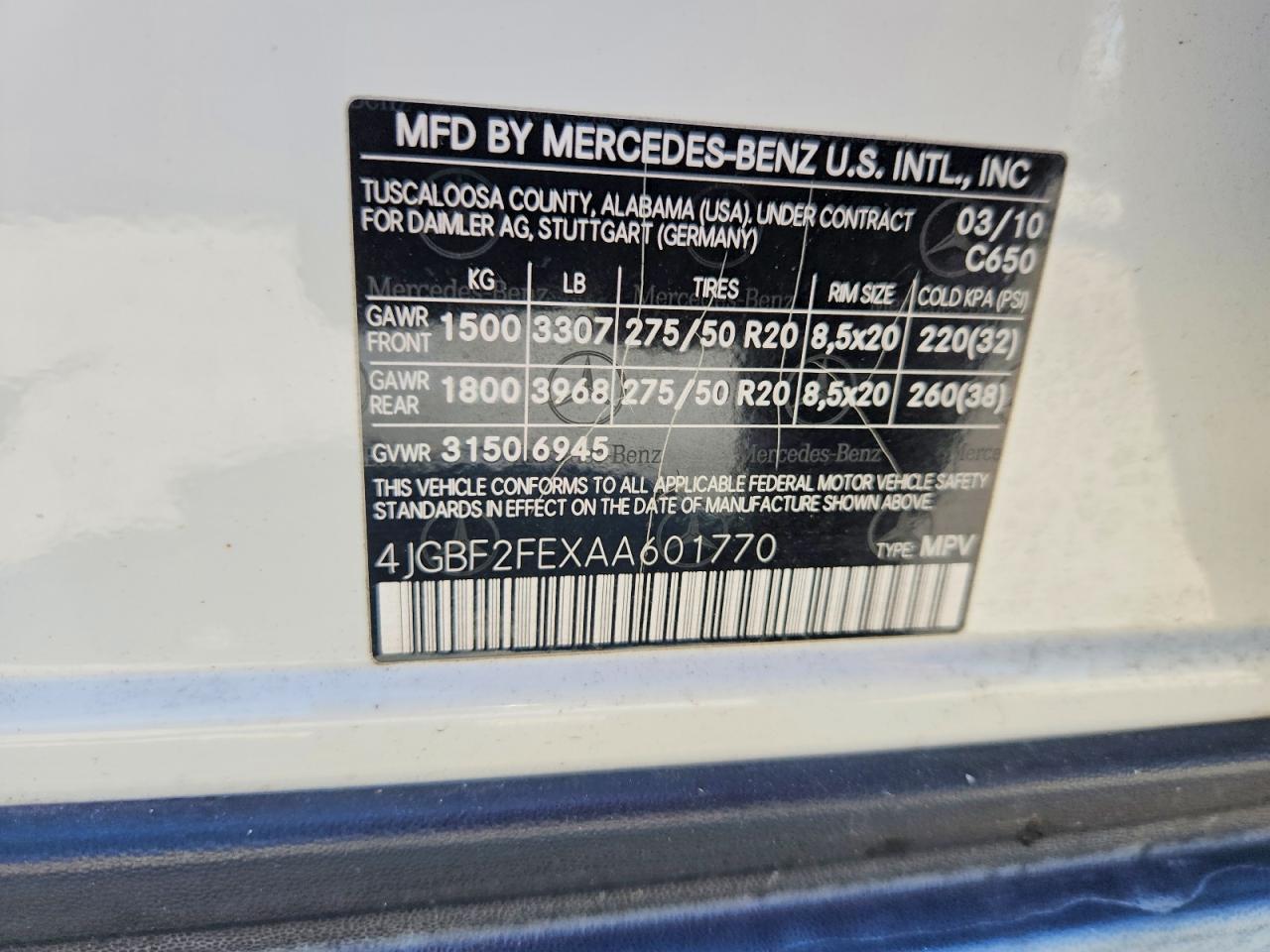 2010 Mercedes-benz Gl 350 Bluetec White vin: 4JGBF2FEXAA601770