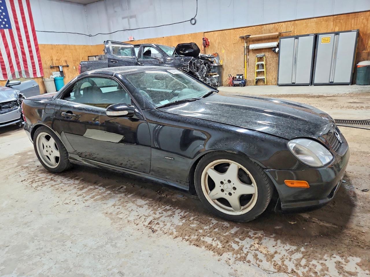 2001 Mercedes-benz Slk 230 Kompressor Black vin: WDBKK49FX1F184636