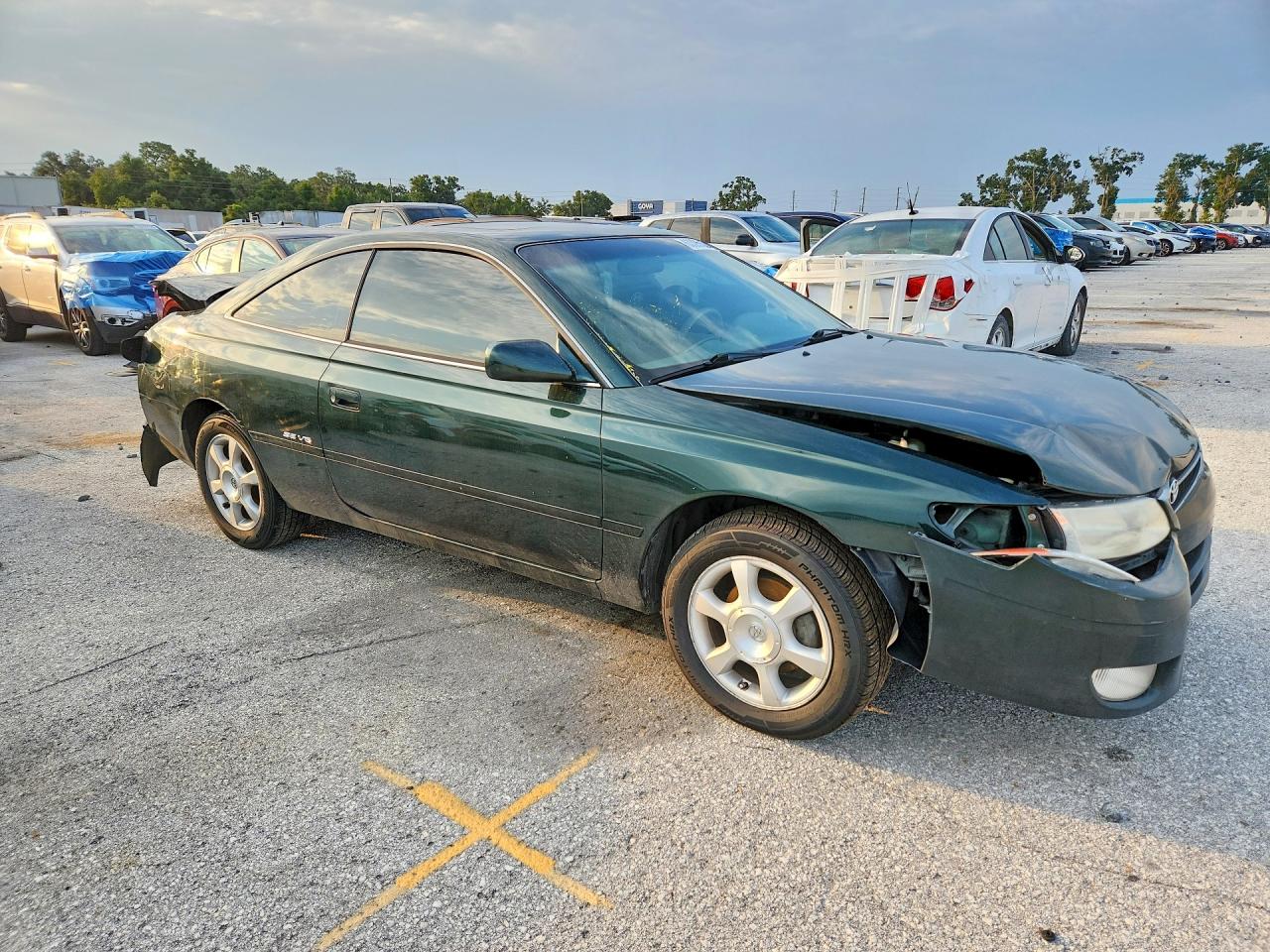 2000 Toyota Camry Solara Se V6 Green vin: 2T1CF22P5YC278430