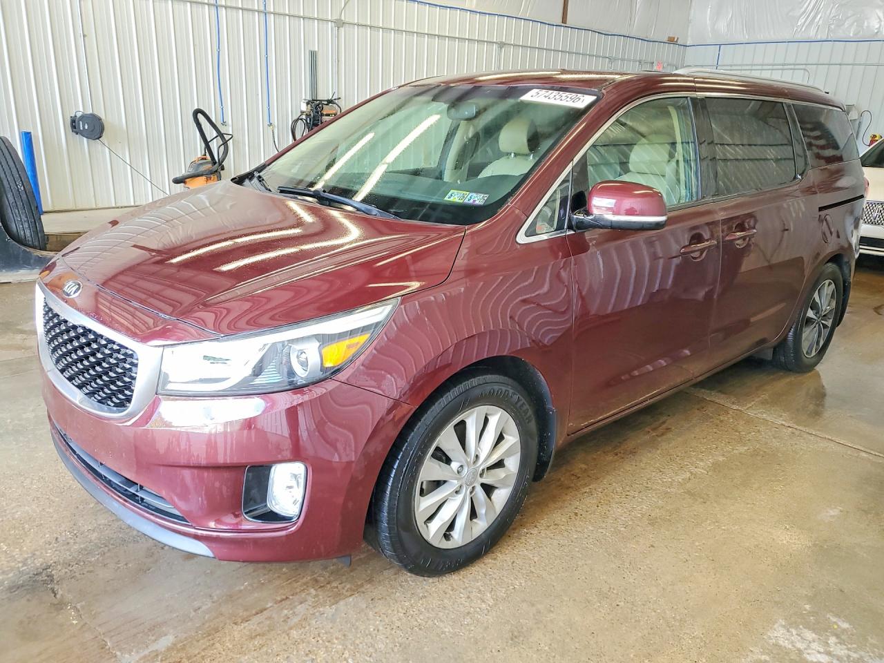 2015 Kia Sedona Sx Темно-бордовый vin: KNDMC5C14F6019523