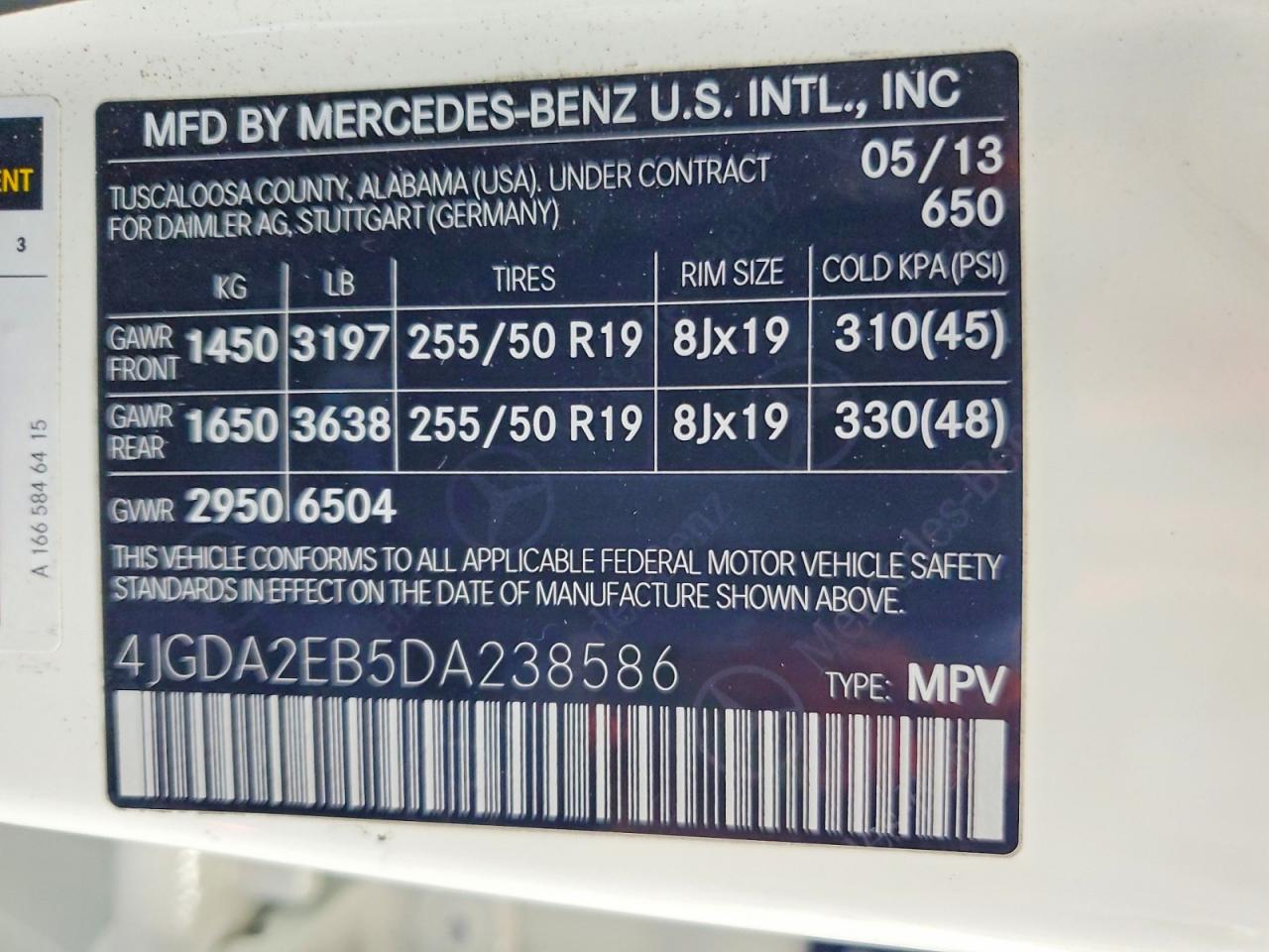 2013 Mercedes-benz Ml 350 Bluetec White vin: 4JGDA2EB5DA238586