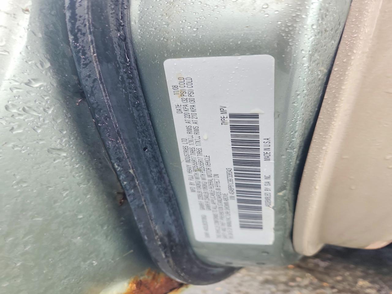 2009 Subaru Outback 2.5i Green vin: 4S4BP61C997336343