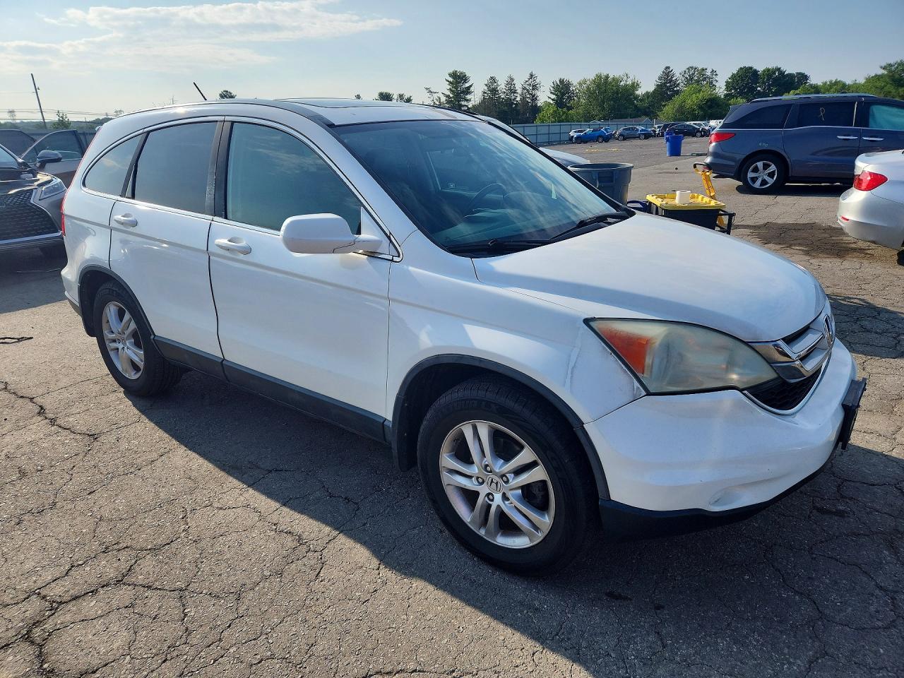 2010 Honda Cr-v Exl White vin: 5J6RE4H73AL038317