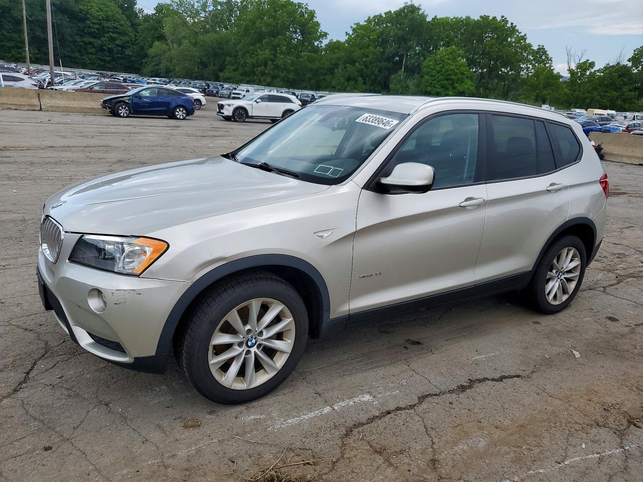 2013 Bmw X3 Xdrive28i Silver vin: 5UXWX9C53D0A32482