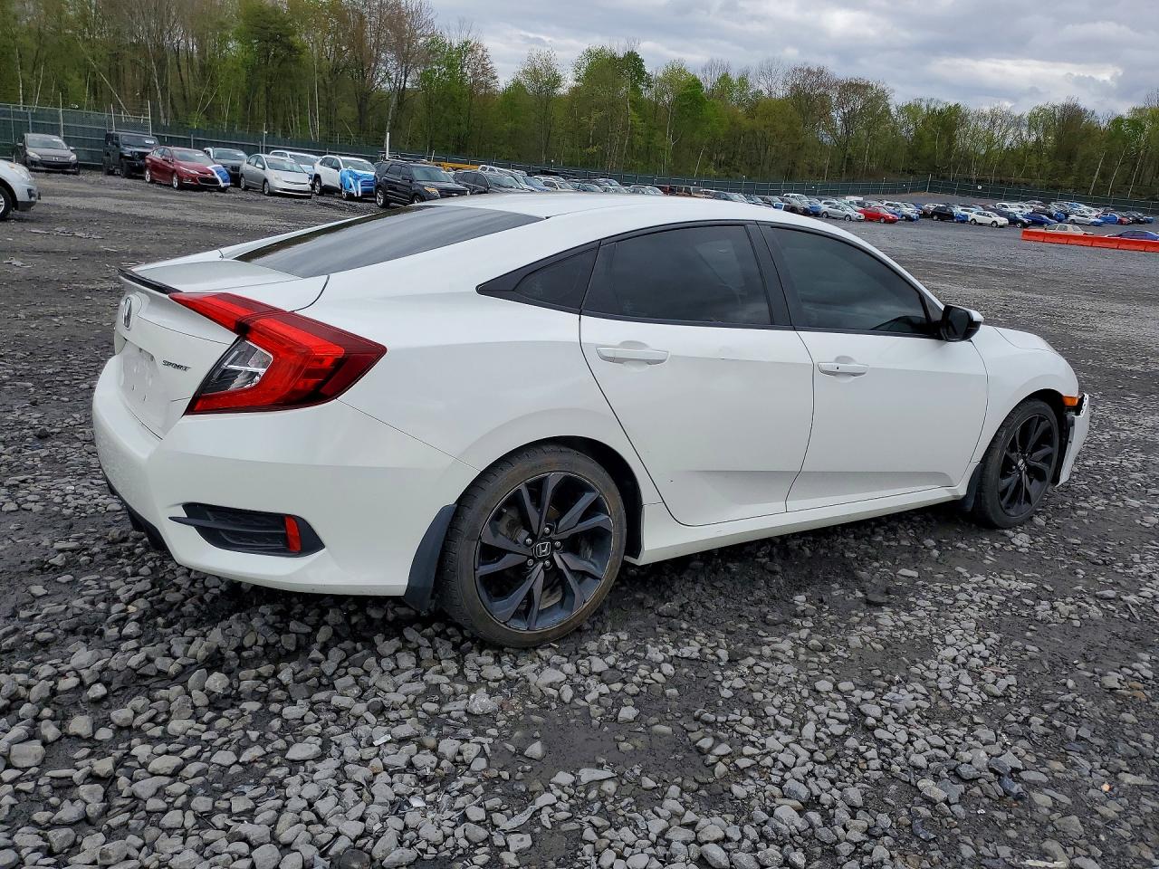 2019 Honda Civic Sport White vin: 2HGFC2E88KH538442