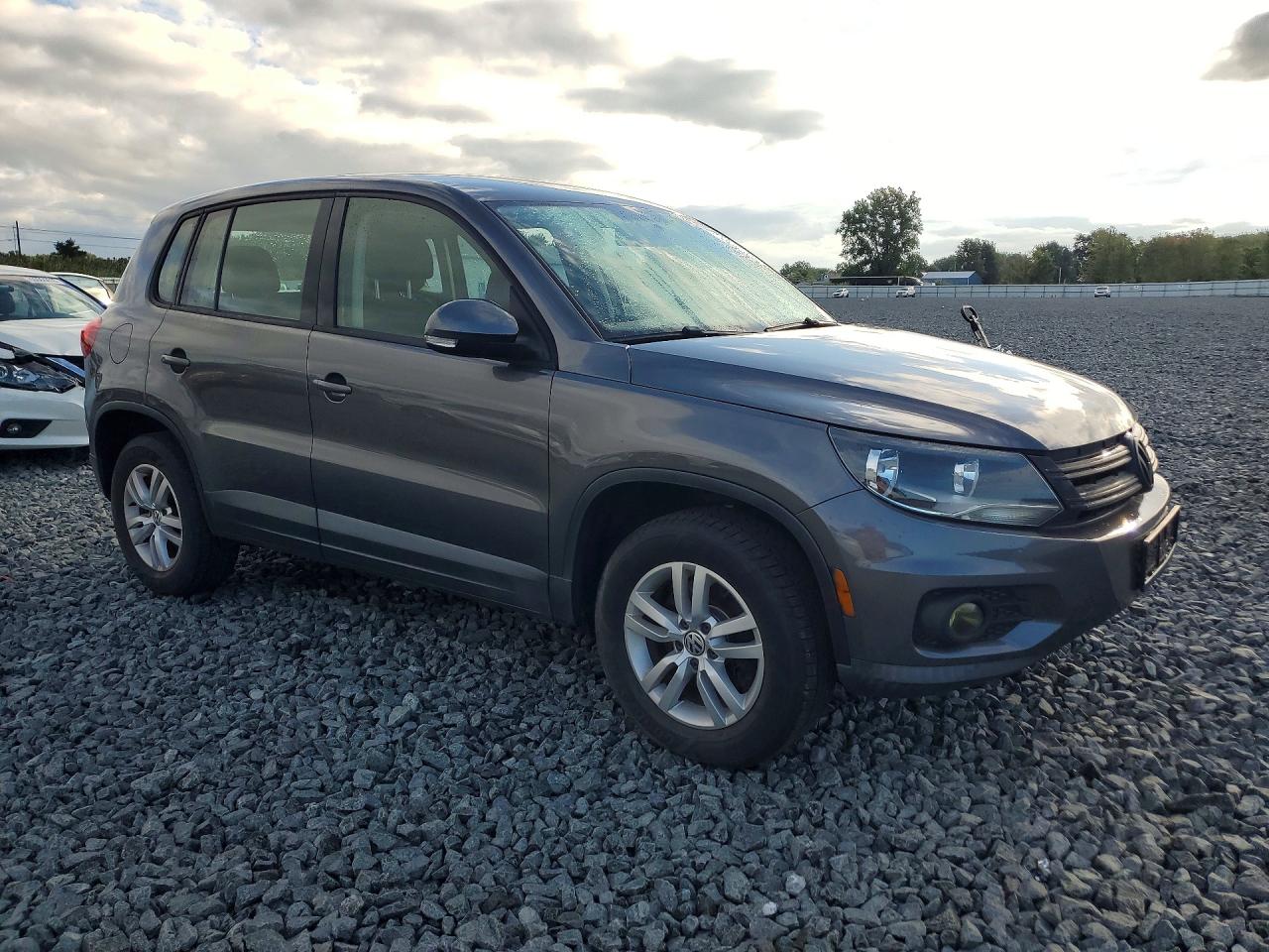 2014 Volkswagen Tiguan S Gray vin: WVGAV3AX8EW541087