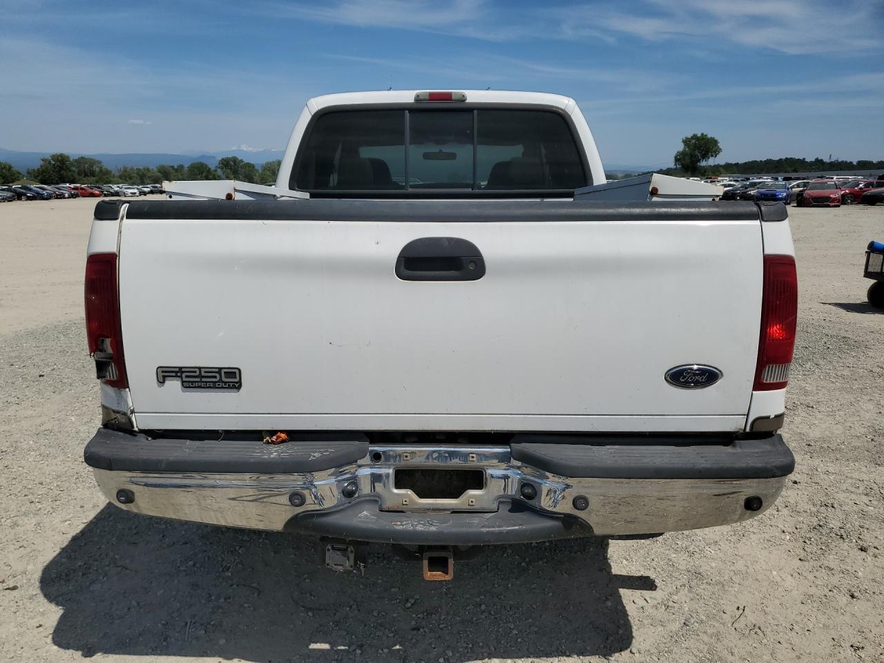 2004 Ford F250 Super Duty White vin: 1FTNW21P84EC11306 Damage: Tailgate, Chipped, 2