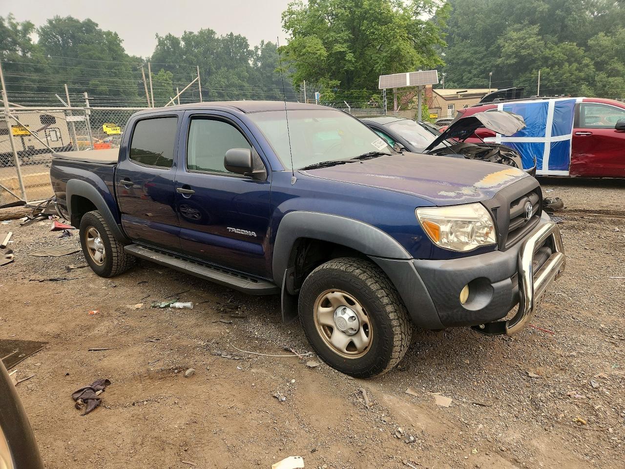 2008 Toyota Tacoma Double Cab Prerunner Blue vin: 3TMJU62N78M059396