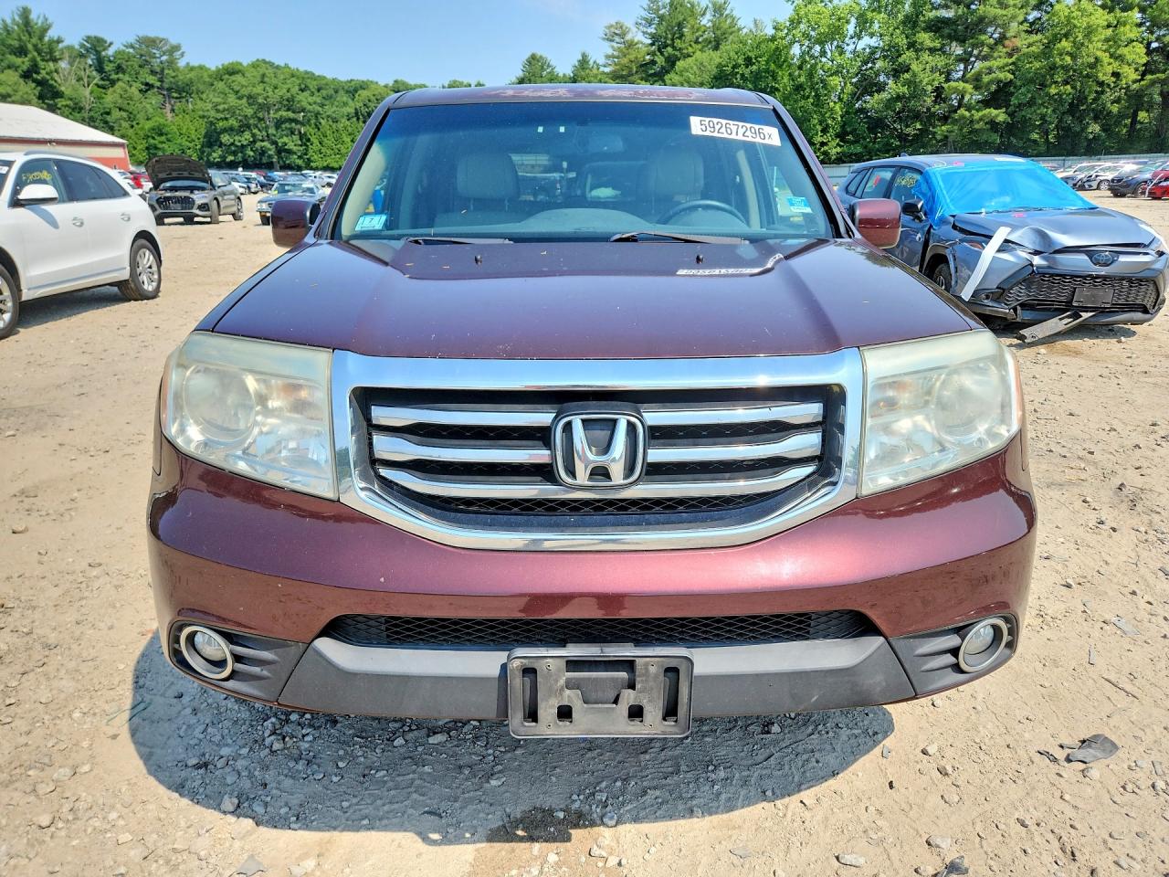 2013 Hond Pilot Burgundy vin: 5FNYF4H55DB021703