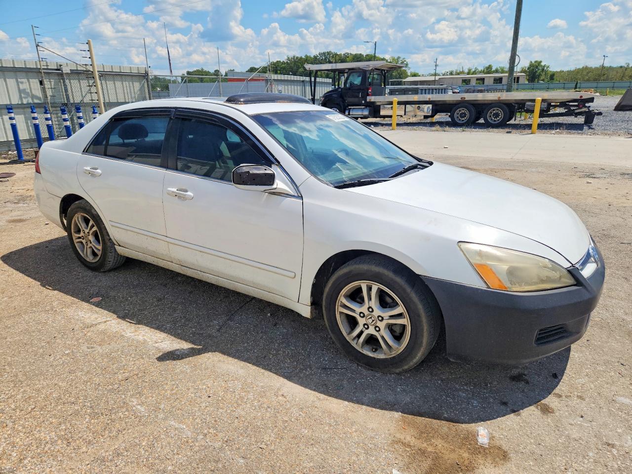 2007 Honda Accord Ex White vin: 1HGCM56747A168149