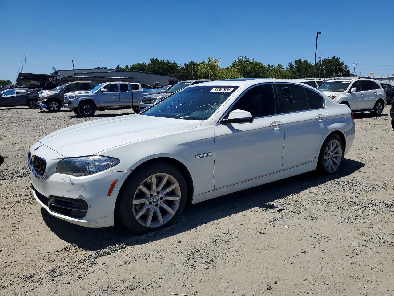 2014 Bmw 535 I White vin: WBA5B1C55ED475010