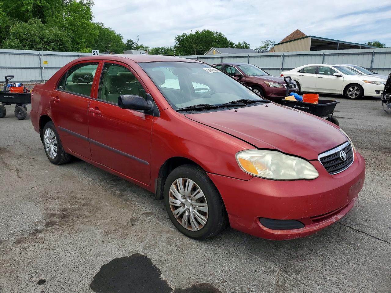 2007 Toyota Corolla Ce Red vin: 2T1BR32E87C849186