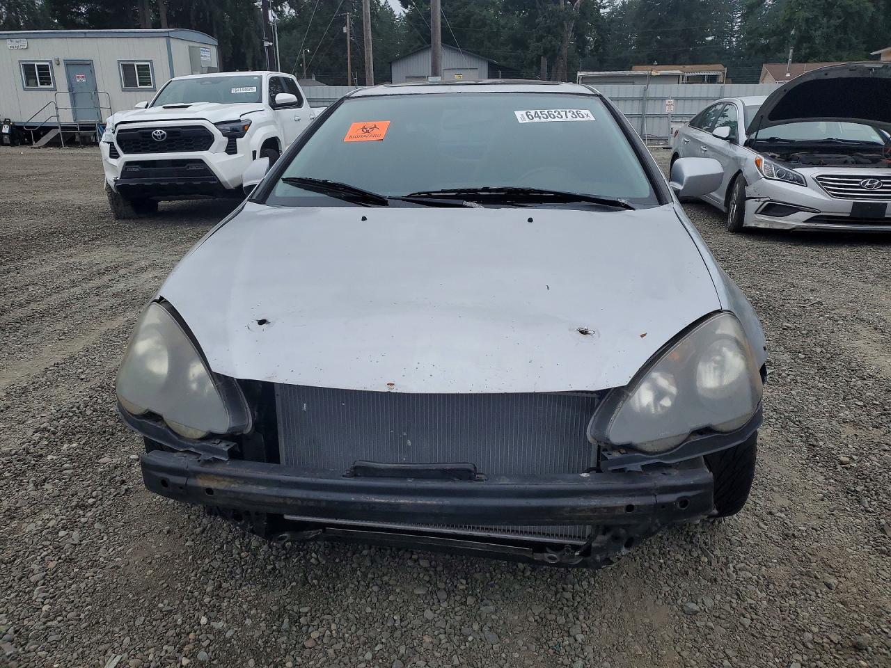 2004 Acura Rsx Silver vin: JH4DC538X4S006663