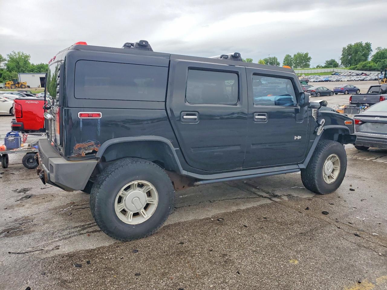 2004 Hummer H2 Черный vin: 5GRGN23U24H112847