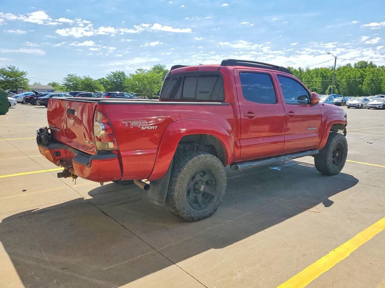 2009 Toyota Tacoma Double Cab Red vin: 3TMLU42NX9M026973