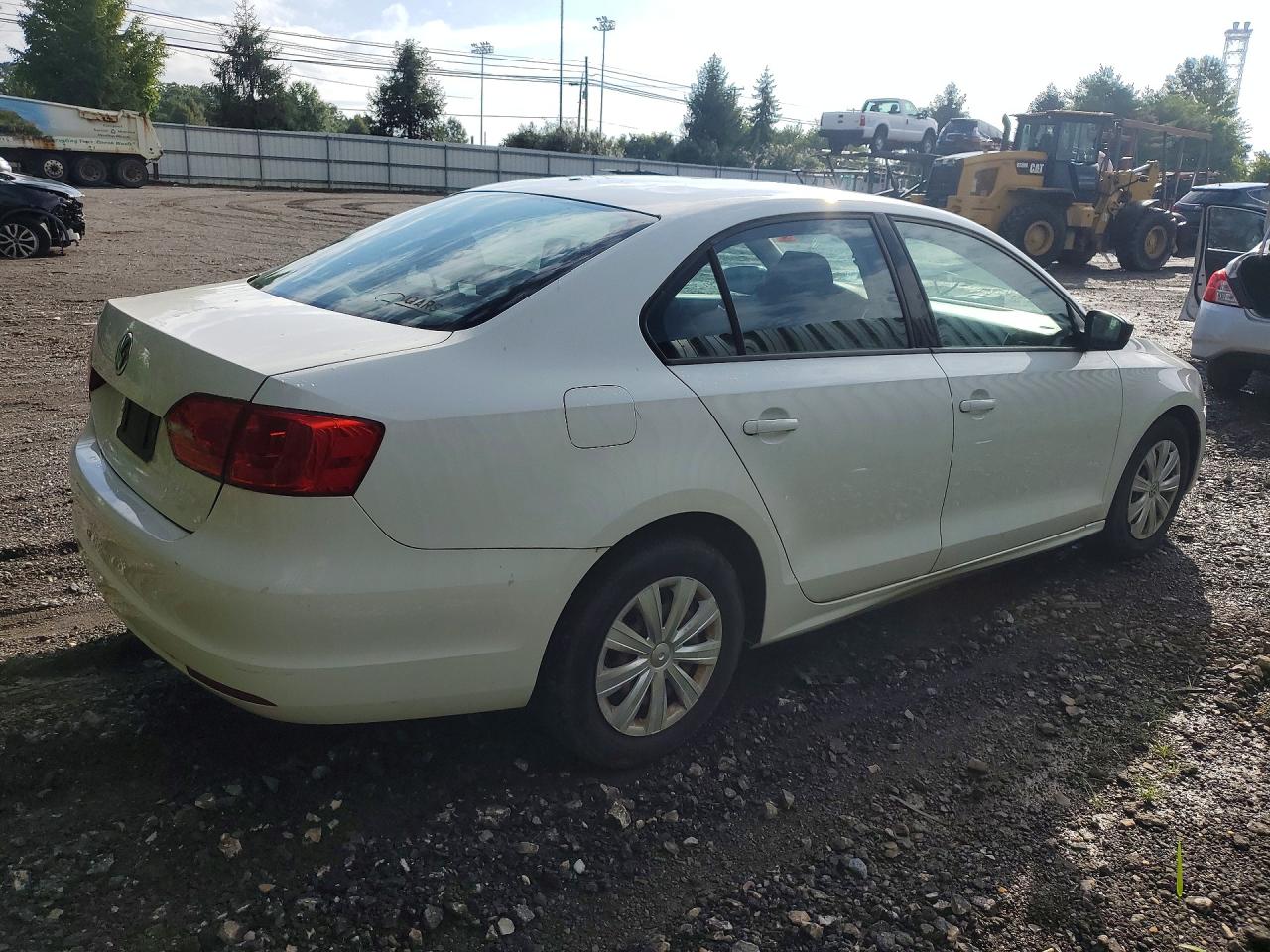2013 Volkswagen Jetta Base White vin: 3VW2K7AJ0DM227918