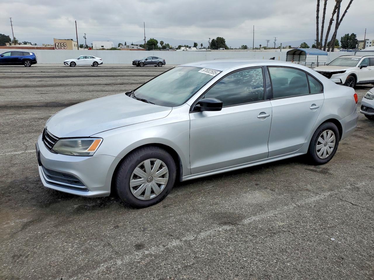 2015 Volkswagen Jetta Base Gray vin: 3VW2K7AJ5FM284666
