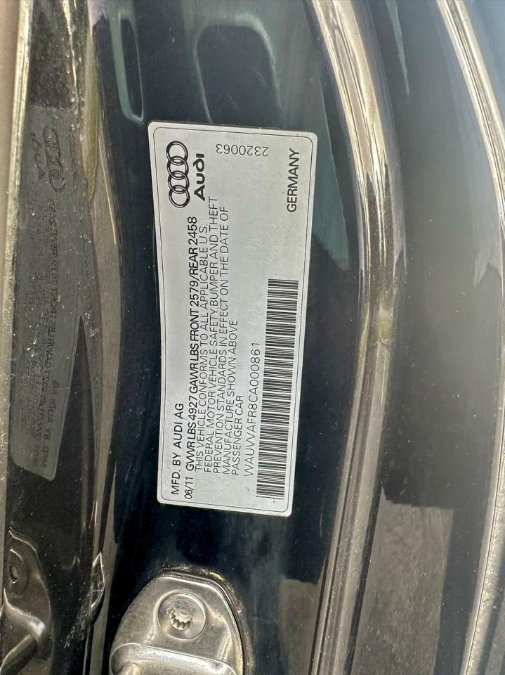 2012 Audi S5 Prestige Black vin: WAUVVAFR8CA000861
