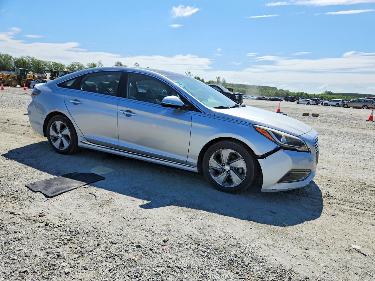 2017 Hyundai Sonata Hybrid Limited Silver vin: KMHE34L39HA077073