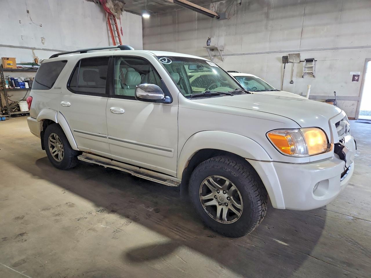 2007 Toyota Sequoia Limited White vin: 5TDBT48A87S288376