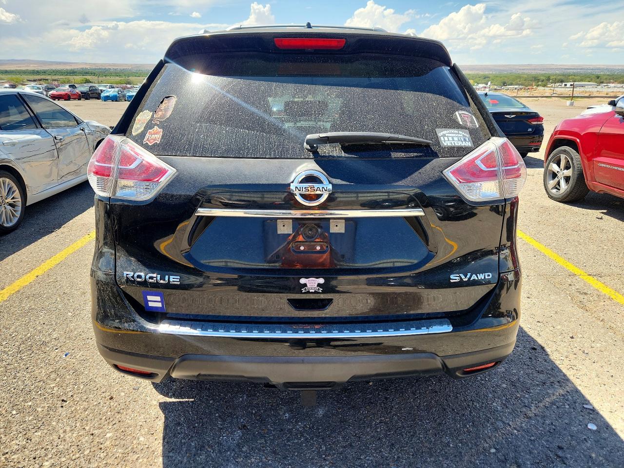 2015 Nissan Rogue Sv Черный vin: KNMAT2MV5FP539176