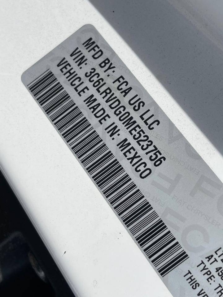 2021 Ram Promaster 2500 2500 High White vin: 3C6LRVDG0ME523756